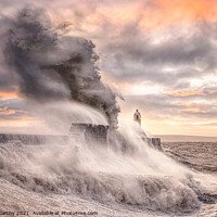 Buy canvas prints of The Wild Sea at Porthcawl by Karl McCarthy