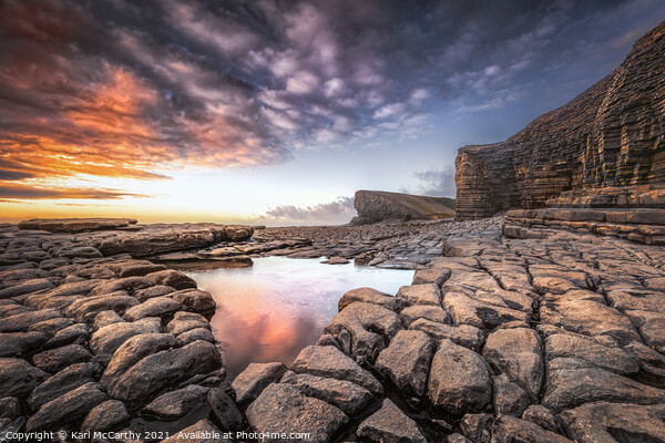 Rockpool Reflection at Nash Point Picture Board by Karl McCarthy