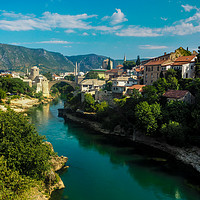 Buy canvas prints of Mostar Bridge by Tom Lightowler