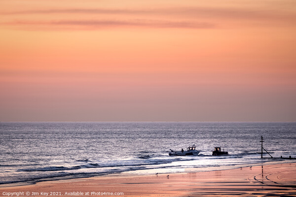 Sunrise Cromer Beach Norfolk Picture Board by Jim Key