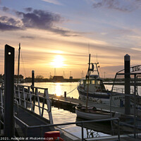 Buy canvas prints of Sunset Wells next the Sea Norfolk by Jim Key