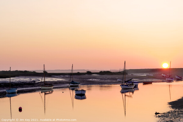 Sunrise Burnham Overy Staithe Norfolk   Picture Board by Jim Key