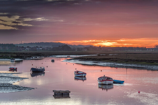 Sunset Burnham Overy Staithe Norfolk Picture Board by Jim Key