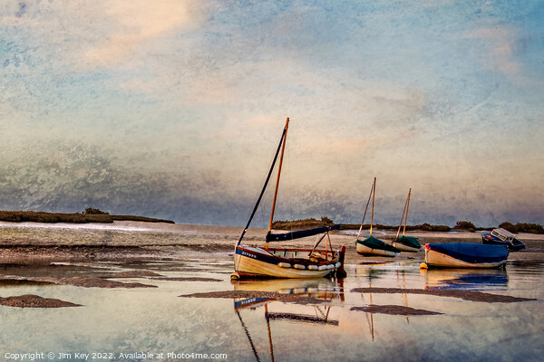 Burnham Overy Staithe Painting Picture Board by Jim Key