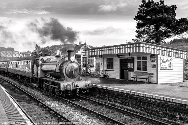 Weybourne Station Norfolk Black and White   Picture Board by Jim Key