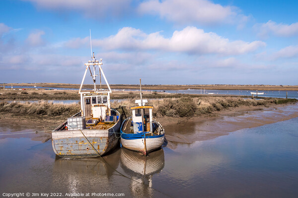 Brancaster Staithe Norfolk Reflection Picture Board by Jim Key