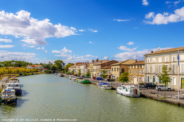Castelnaudary  Canal du Midi France  Picture Board by Jim Key