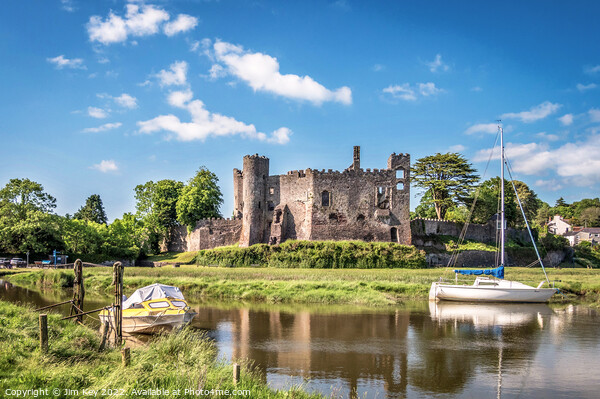 Laugharne Castle Wales Picture Board by Jim Key