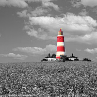 Buy canvas prints of Happisburgh Lighthouse Selective Colour Norfolk  by Jim Key