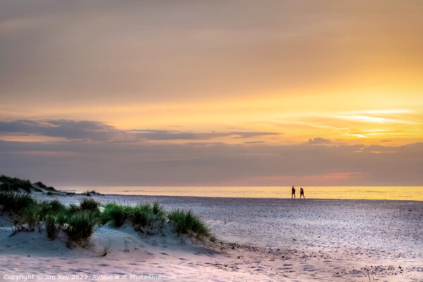 Holkham Beach Sunset Norfolk  Picture Board by Jim Key
