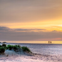 Buy canvas prints of Holkham Beach Sunset Norfolk  by Jim Key
