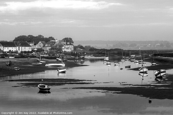 Burnham Overy Staithe Norfolk Mono    Picture Board by Jim Key