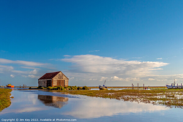 The Serene Light of Thornham Staithe Norfolk   Picture Board by Jim Key