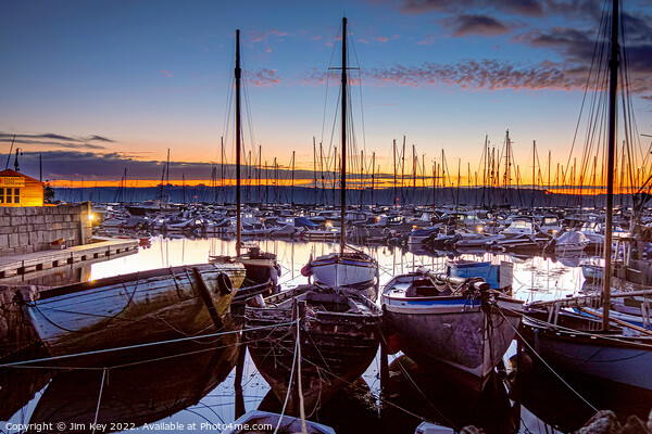 Sunrise at Mylor Yacht Harbour Framed Mounted Print by Jim Key
