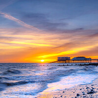 Buy canvas prints of Radiant Sunrise at Cromer Pier by Jim Key