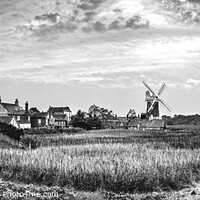Buy canvas prints of Cley next the Sea Black and White by Jim Key