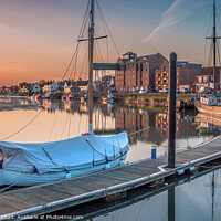 Buy canvas prints of April sunrise Wells next the Sea Norfolk  by Jim Key