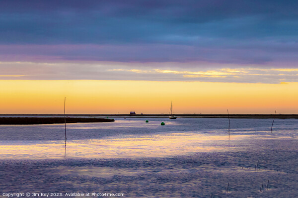 Blakeney Point Norfolk Still Quiet Sunset   Picture Board by Jim Key