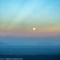 Buy canvas prints of The Moon Rising above Nisiros  by Jim Key