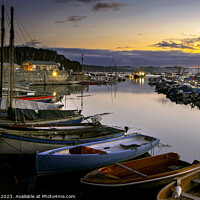 Buy canvas prints of A Serene Sunrise at Mylor Yacht Harbour   by Jim Key