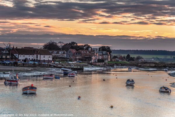 Burnham Overy Staithe Sunset Picture Board by Jim Key