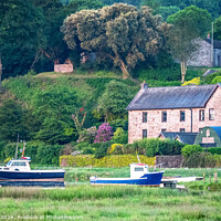Buy canvas prints of Estuary Life Laugharne Wales by Jim Key
