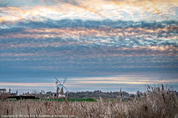 Cley next the Sea Sunset   Picture Board by Jim Key