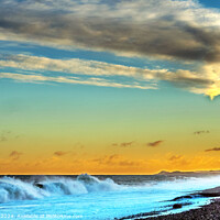 Buy canvas prints of Winter Sunrise at Cley Beach by Jim Key