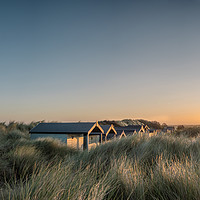 Buy canvas prints of Brancaster Beach Huts Sunrise Norfolk by Jim Key
