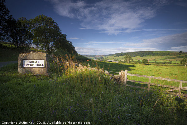 Great Fryup Dale   Yorkshire Moors Picture Board by Jim Key