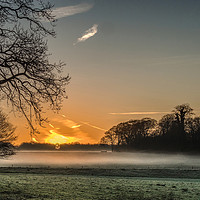 Buy canvas prints of The Sun Rising - Felbrigg Estate Norfolk by Jim Key
