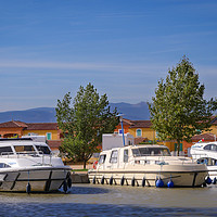 Buy canvas prints of The Port of Homps, Languedoc-Roussillon  by Jim Key