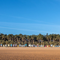 Buy canvas prints of Wells Beach Huts by Jim Key