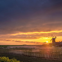 Buy canvas prints of Golden Sunrise Over Cley Next the Sea by Jim Key