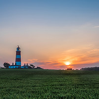 Buy canvas prints of Happisburgh Lighthouse at Sunset by Jim Key