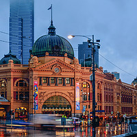 Buy canvas prints of Flinders Street Station Melbourne Australia by Jim Key