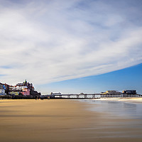 Buy canvas prints of Cromer Beach and Town - Long Exposure by Jim Key