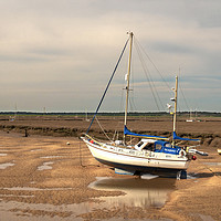 Buy canvas prints of Fine Boat at East Fleet Norfolk by Jim Key