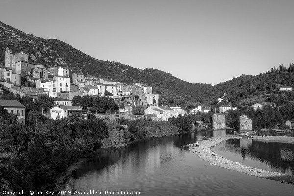 The Orb Roquebrune France Black and White Picture Board by Jim Key
