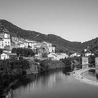 Buy canvas prints of The Orb Roquebrune France Black and White by Jim Key
