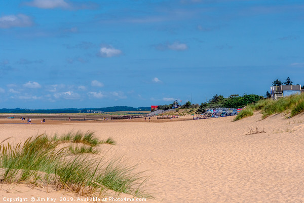 Wells Beach from the Sand Dunes Picture Board by Jim Key