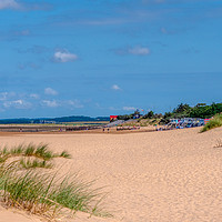Buy canvas prints of Wells Beach from the Sand Dunes by Jim Key