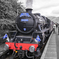 Buy canvas prints of The Jacobite Steam Train Scotland by Jim Key