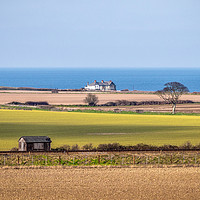 Buy canvas prints of The Coastguard Cottages Norfolk by Jim Key