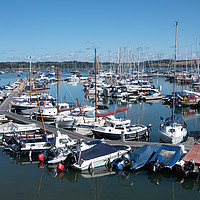 Buy canvas prints of Mylor Yacht Harbour by Jim Key
