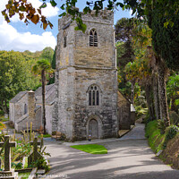 Buy canvas prints of St Just's Church Roseland by Jim Key