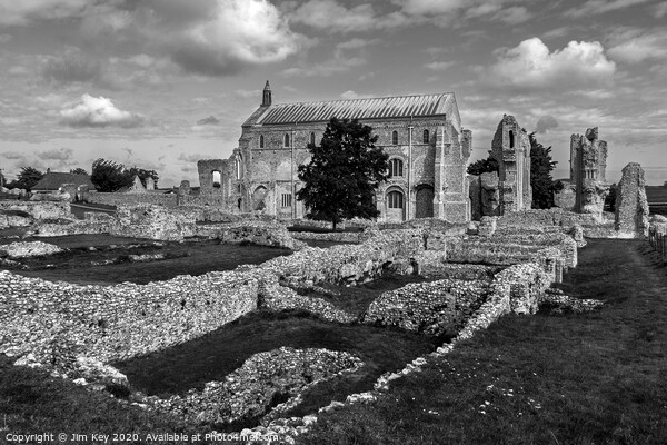 Binham Priory and Ruins  Norfolk Picture Board by Jim Key