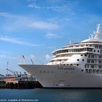 Buy canvas prints of The World Cruise Ship by Jim Key