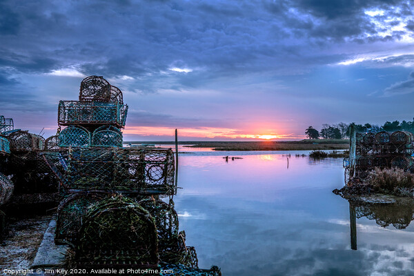 Brancaster Staithe Norfolk Sunrise Picture Board by Jim Key