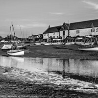 Buy canvas prints of Burnham Overy Staithe Black and White by Jim Key